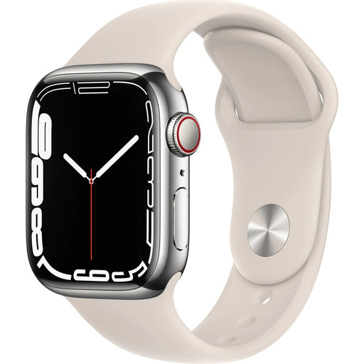 Produktbild Smartwatch - Apple Watch Series 7 41mm GPS + 4G Polarstern Aluminumgehäuse mit Sportarmband Polarstern