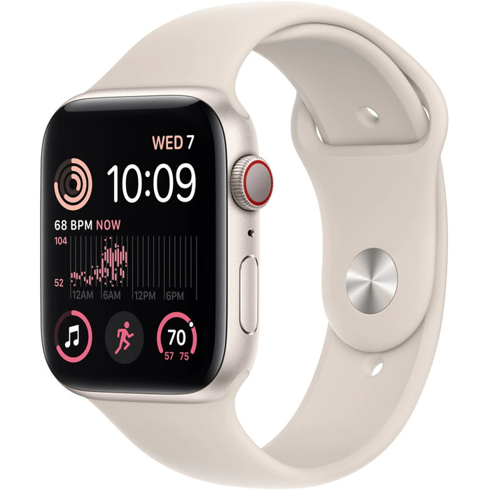 Apple Watch SE 2022 44mm GPS + 4G Mitternacht Aluminiumgehäuse mit Sportarmband Mitternacht M/L