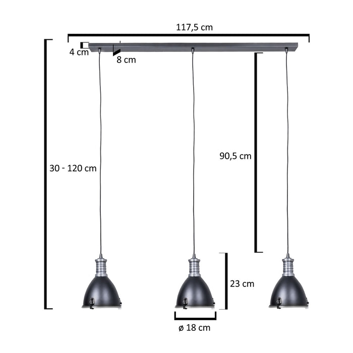 Steinhauer 1332ZW Esszimmerlampe Storm