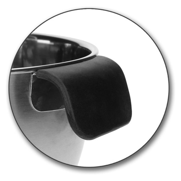 TP Edelstahl Schüssel-Set mit Griff u. Deckel 15tl Skala und 4 Einsätzen zum Gemüsereiben 15 Teilig