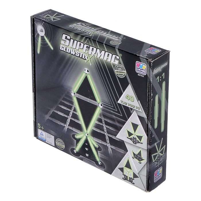 Supermag Glowstix, 40 Teile Supermag Magnetbau-Set