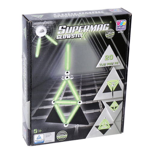 Produktbild Magnetspielbausteine - Supermag Glowstix 20 Teile Supermag Magnetbau-Set