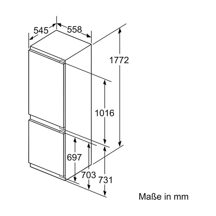 Siemens KI86SADE0 iQ500 Einbau Kühlgefrierkombi lowFrost hyperFresh LED Beleuchtung