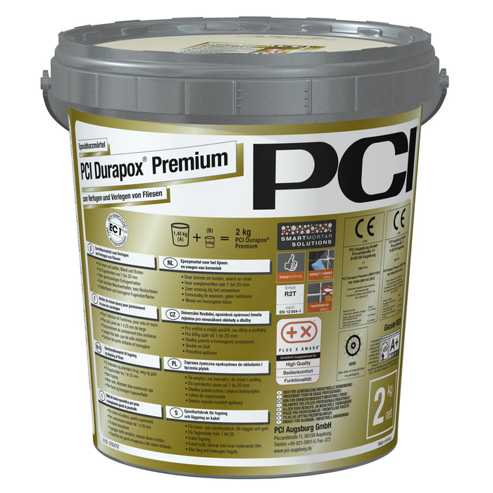 PCI Durapox Premium 2K Epoxidharz-Fugenmörtel 2kg Eimer Anthrazit