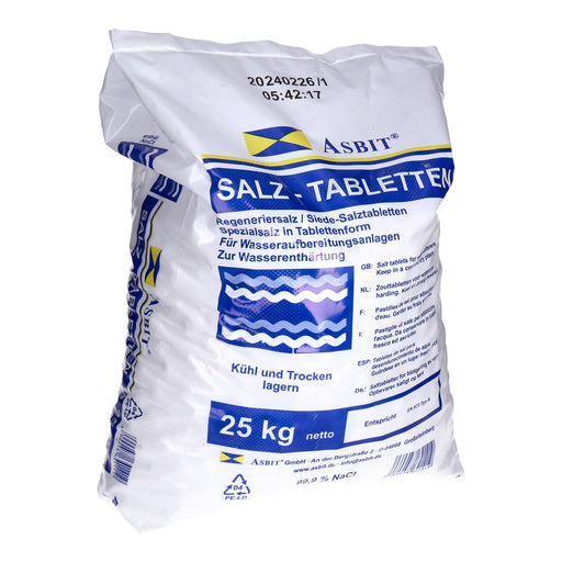 Produktbild Wasserenthärter - ASBIT Regeneriersalz Tabletten für Wasserenthärter Wasserenthärtern Entkalkern hochreines Siedesalz