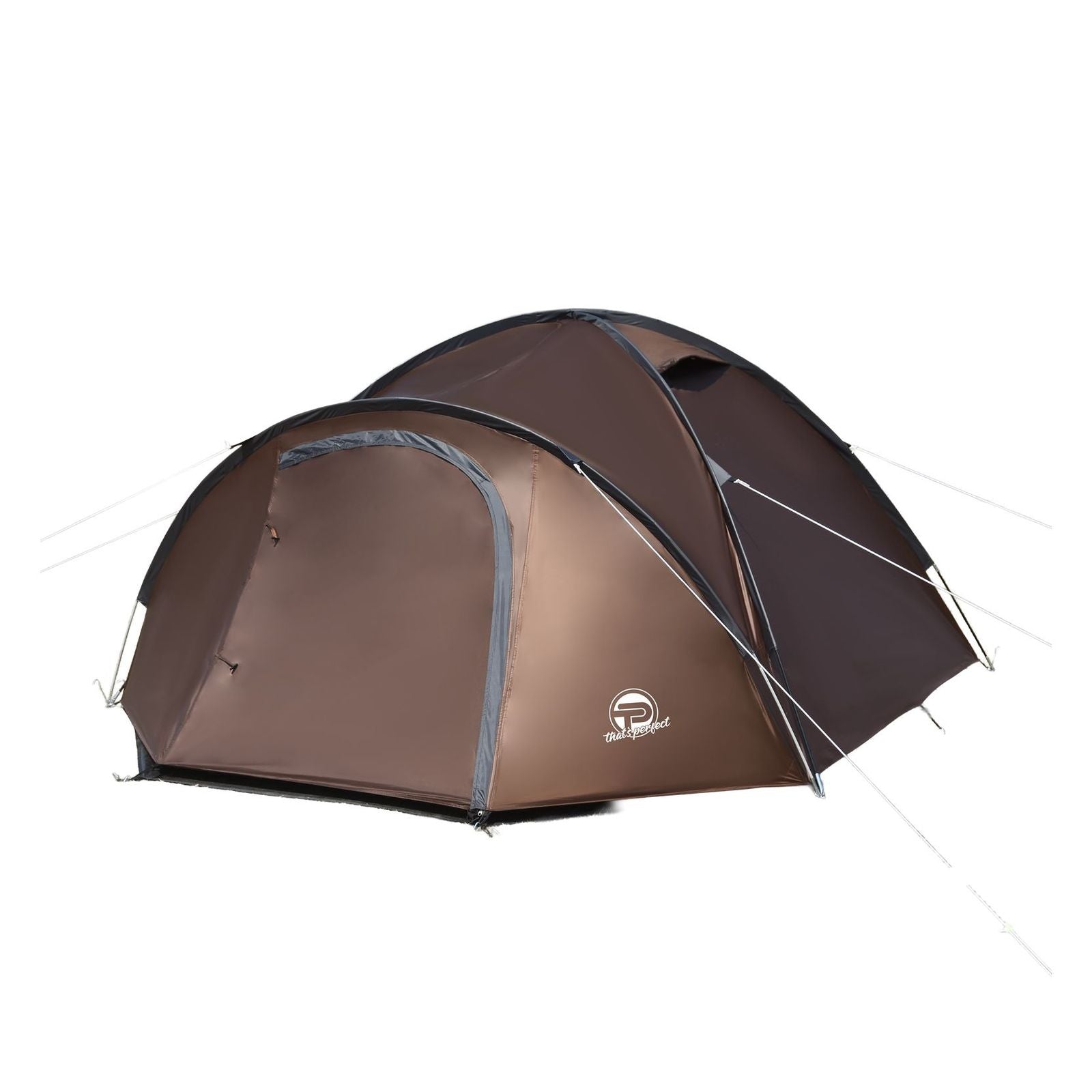 TP Campingzelt für 3-4 Personen Braun, grau – wie neu