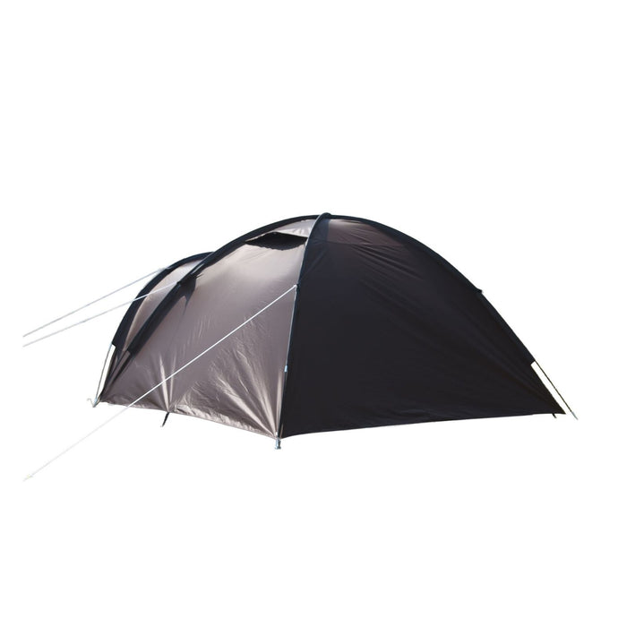 Campingzelt für 3-4 Personen, doppelwandig, stabil wasserdicht, verdunkelter Innenraum braun/grau