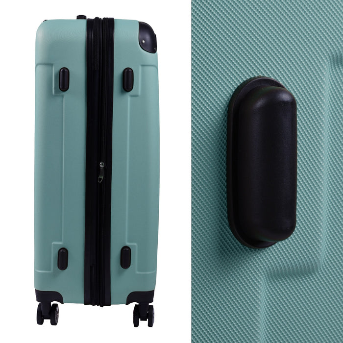 TP 3tlg. ABS Hartschalen Kofferset grün Erweiterungsfunktion und TSA- Zahlenschloss