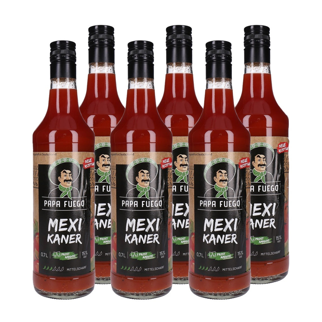Produktbild Vodka - Papa Fuego Mexikaner Mittelscharf 6 x 0,7 L