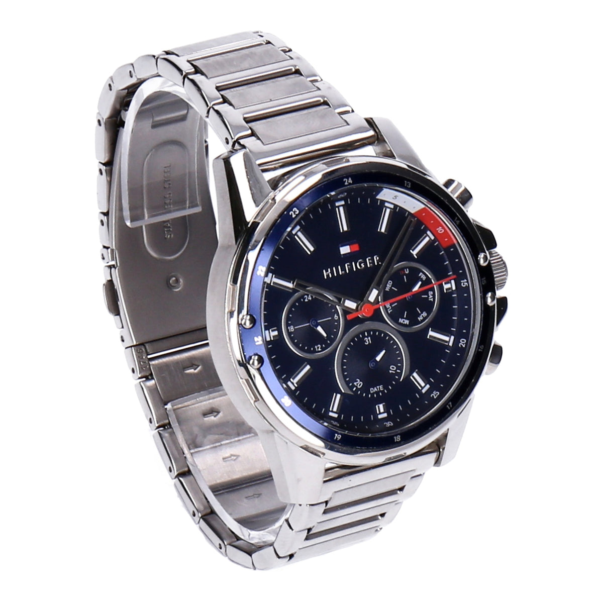 Produktbild Armbanduhr - Tommy Hilfiger Mason Herren Quarzuhr silber-blau