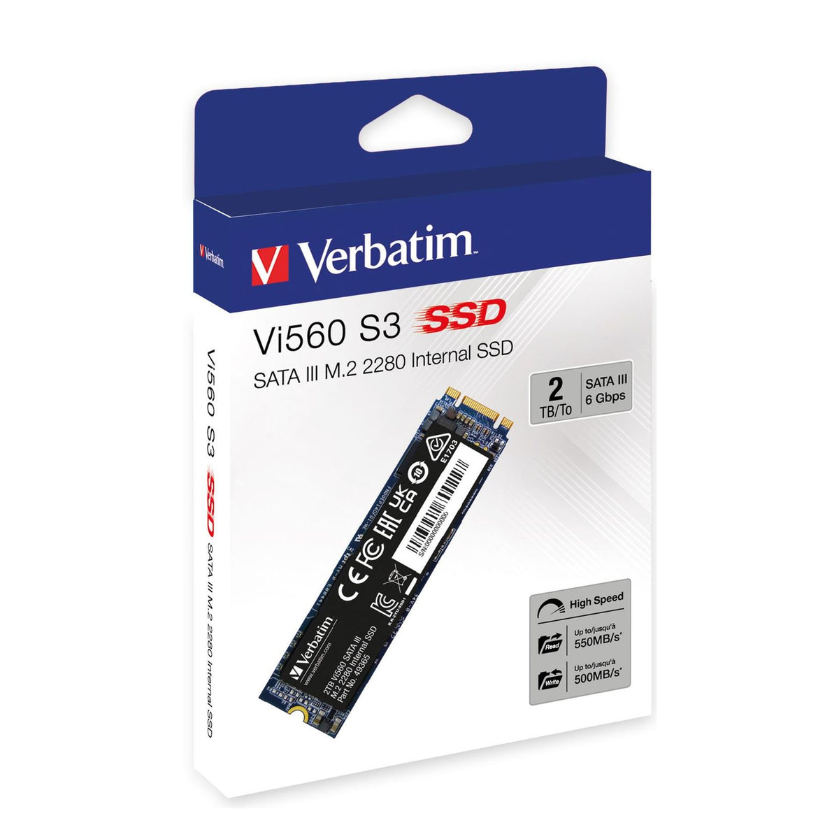 Produktbild interne SSD - Verbatim Vi560 int. M.2 2280 SSD 2TB