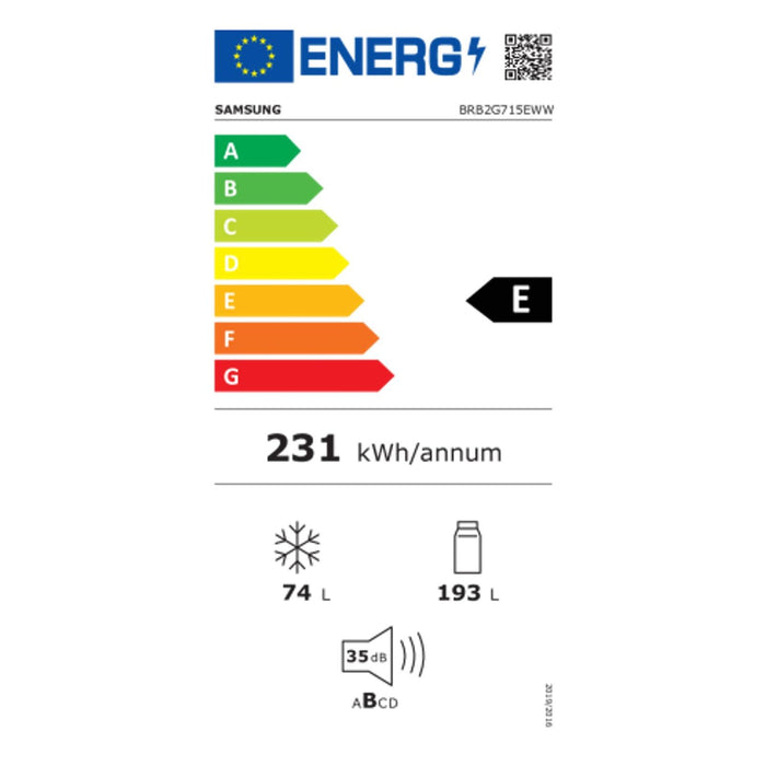 Samsung BRB2G715EWW/EG Kühl Gefrierkombi Gefrierkombination