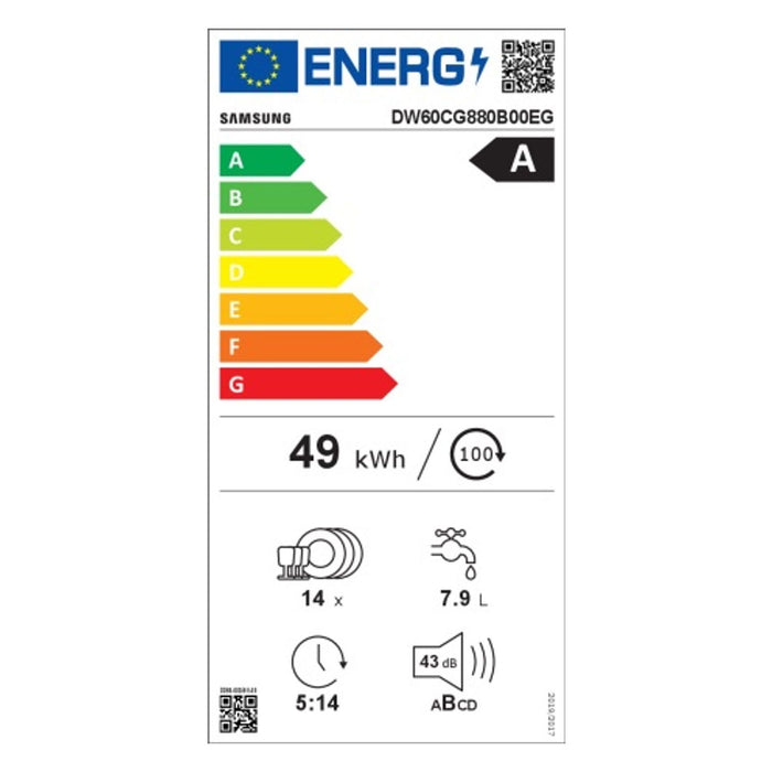 Samsung DW60CG880B00EG Geschirrspüler vollintegrierbar