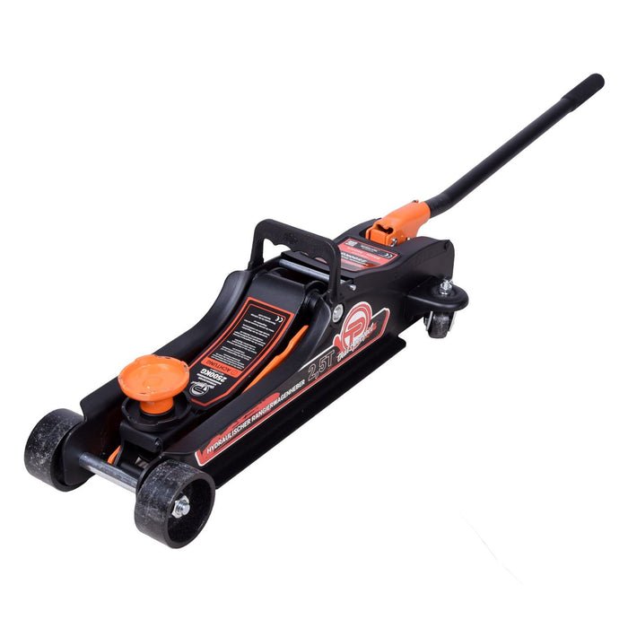 TP Hydraulischer KFZ-Rangierwagenheber 2,5t orange Koffer, SUV-Adapter und 2x Gummiauflage