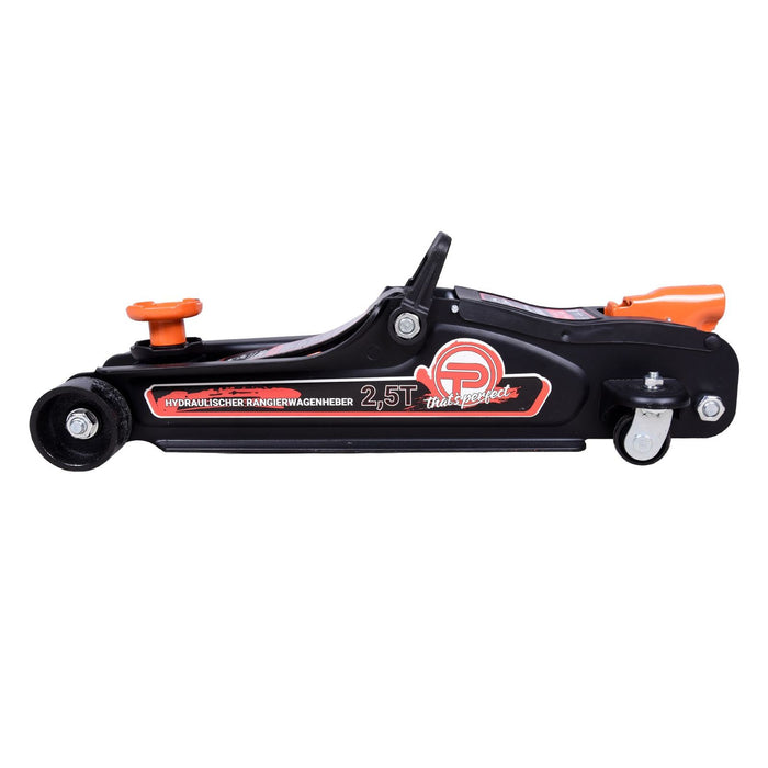 TP Hydraulischer KFZ-Rangierwagenheber 2,5t orange Koffer, SUV-Adapter und 2x Gummiauflage