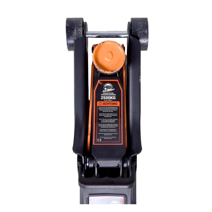TP Hydraulischer KFZ-Rangierwagenheber 2,5t orange Koffer, SUV-Adapter und 2x Gummiauflage