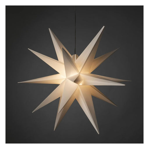 Produktbild Dekostern - Konstsmide weißer 3-D Kunststoffstern 80cm warmweiß 5971-200