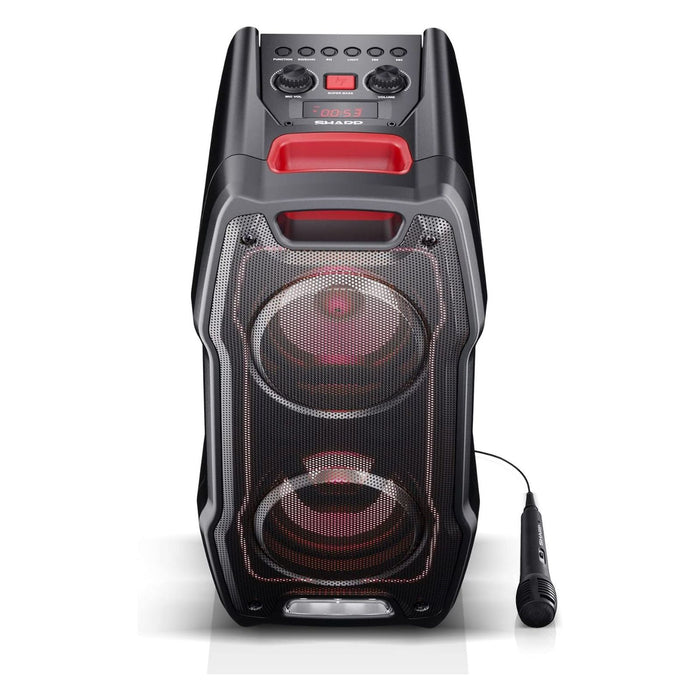 Sharp PS-929 Bluetooth Party-Lautsprecher mit Beleuchtung und Karaokefunktion 180 Watt schwarz