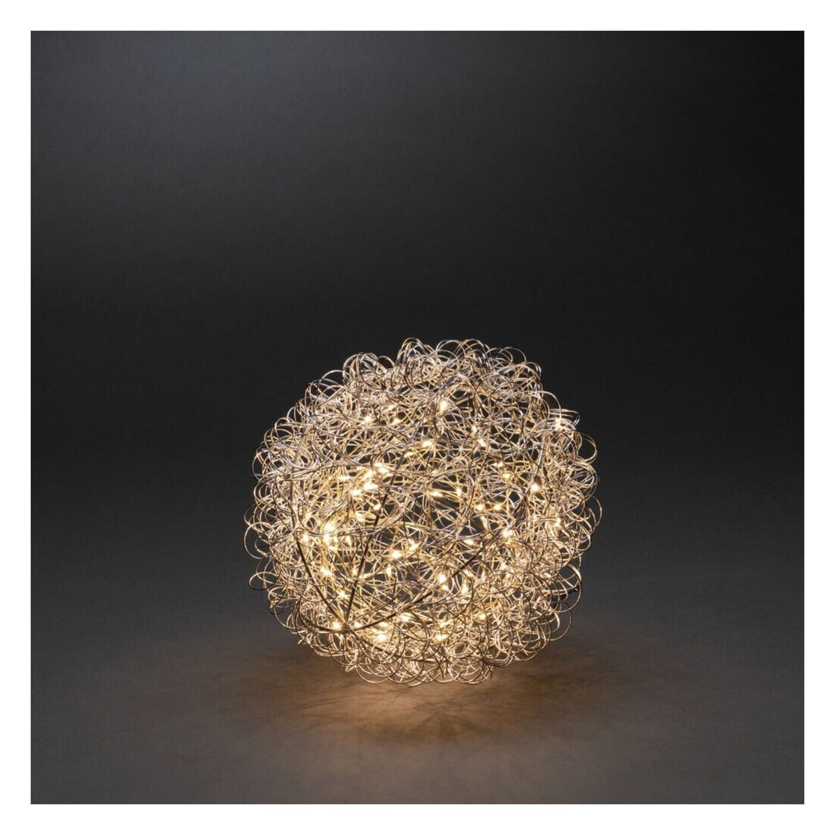 Produktbild LED Kugelleuchte - Konstsmide LED-Silhouette Kugel silber, warmweiß 3514-303
