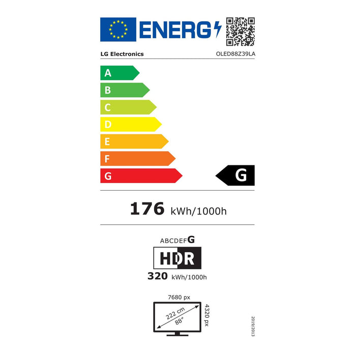 LG OLED88Z39LA Fernseher 88" (2,24m) 8K Ultra HD Smart-TV WLAN Schwarz