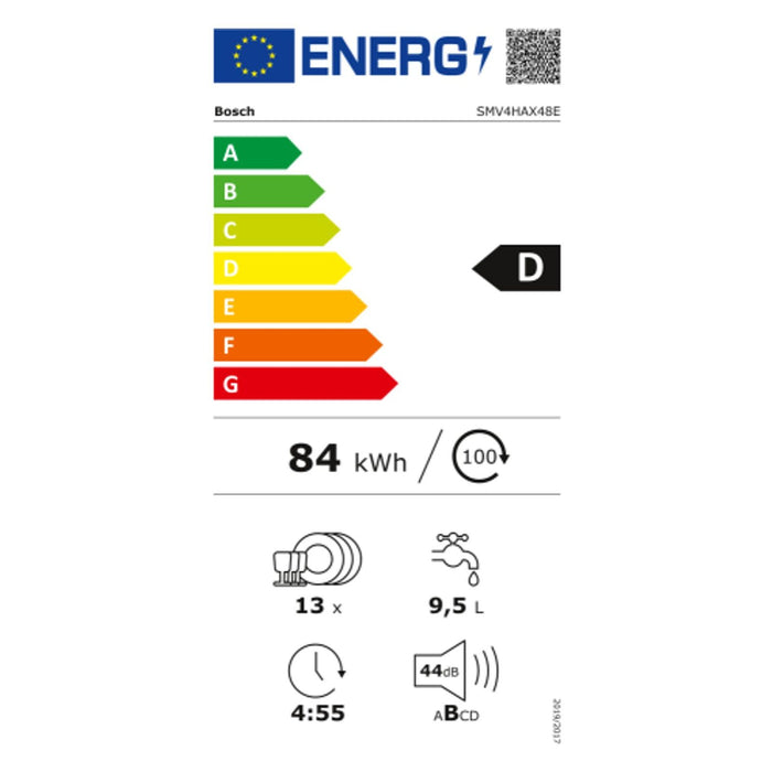 Bosch SMV4HAX48E Serie 4 Smarter Geschirrspüler Vollintegriert