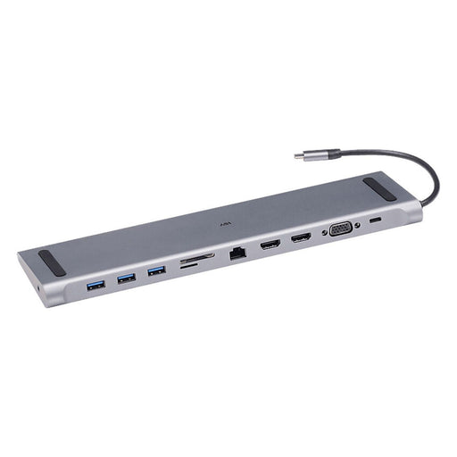 Produktbild Laptop-Dockingstation - ISY IDO-1000 USB-C Multiport Dockingstation mit Power Delivery silber