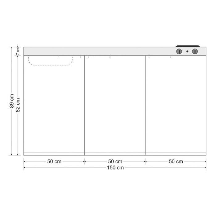 Stengel Miniküche Kitchenline MK 150 Kühlschrank