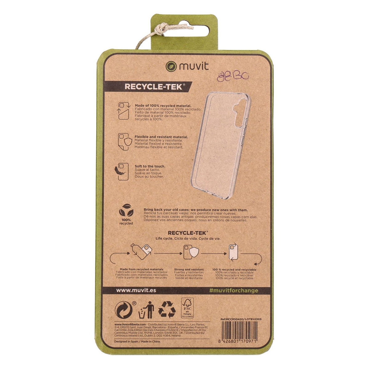 Produktbild Smartphone-Hülle - Muvit Samsung Galaxy A34 5G Silicon Case Transparent