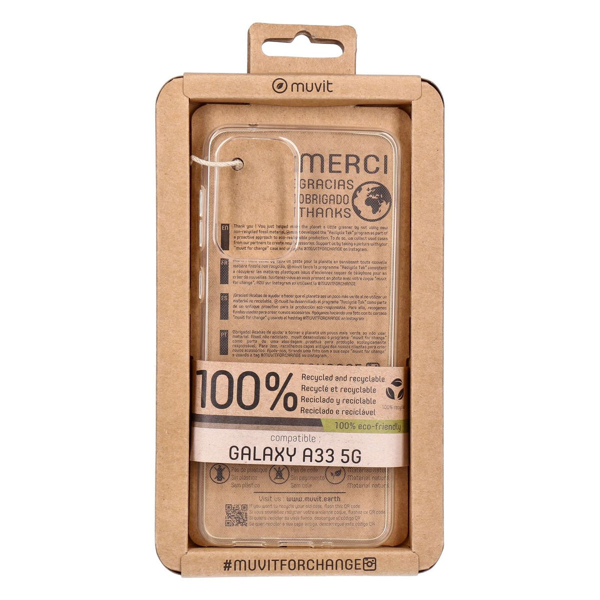 Produktbild Smartphone-Hülle - Muvit Samsung Galaxy A33 5G Silicon Case Transparent