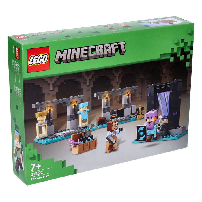 LEGO Minecraft 21251 Die Waffenkammer Gaming-Set Heldenfiguren Alex-Figur Action-Spielzeug