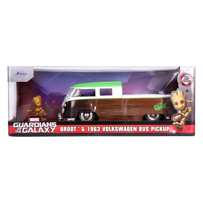 Jada Toys 253225013 Other License Marvel 1963 Bus Pickup inkl. Die-cast Groot Figur