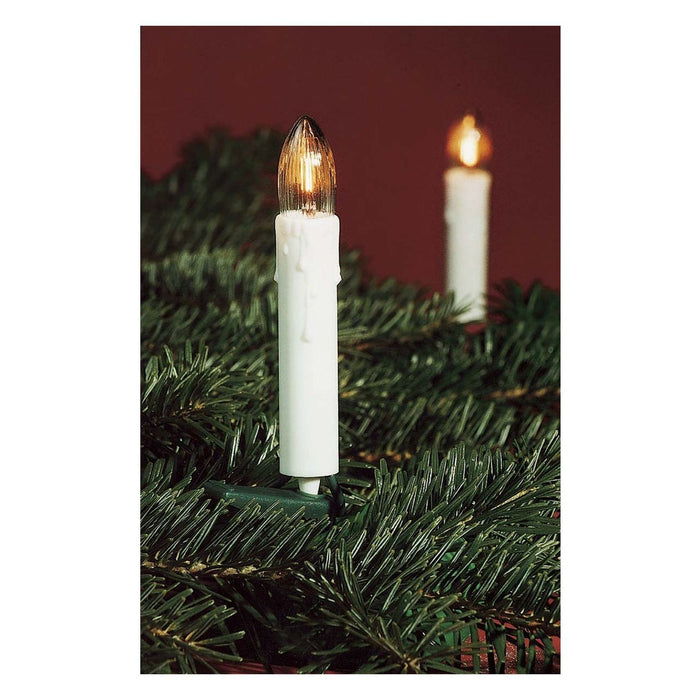 Hellum Riffelkerzenkette mit 16 Kerzen 611618 Weiß