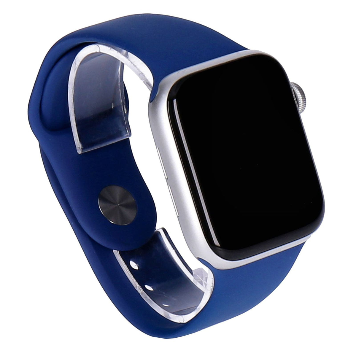 Produktbild Smartwatch - Apple Watch SE 2 44mm GPS Silber Aluminiumgehäuse mit Sportarmband Sturmblau M/L