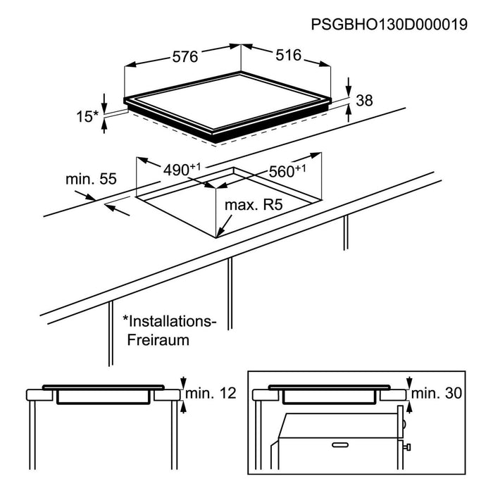 AEG HE 604062 X-B Elektrokochfeld Einbau