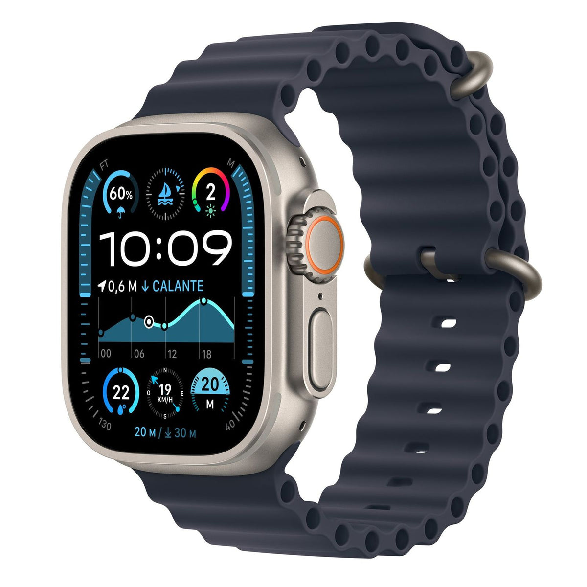Produktbild Smartwatch - Apple Watch Ultra 2 49mm GPS + 4G Titan Nature Ocean Armband Navyblau