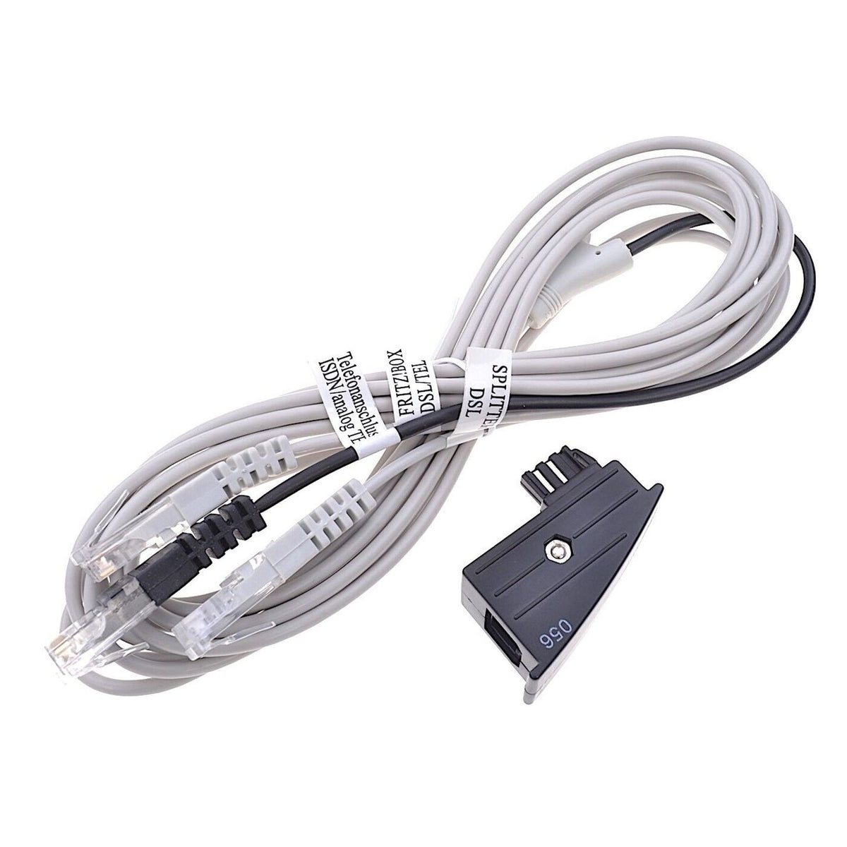 Produktbild Netzwerkkabel - Original AVM Fritz!Box Splitterkabel Y Kabel RJ45 Y Kabel + TAE Adapter Schwarz
