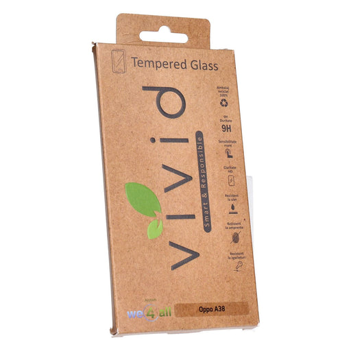 Produktbild Displayschutzfolie - Vivid Oppo A38 4G Glas Schutzfolie Tempered Glass