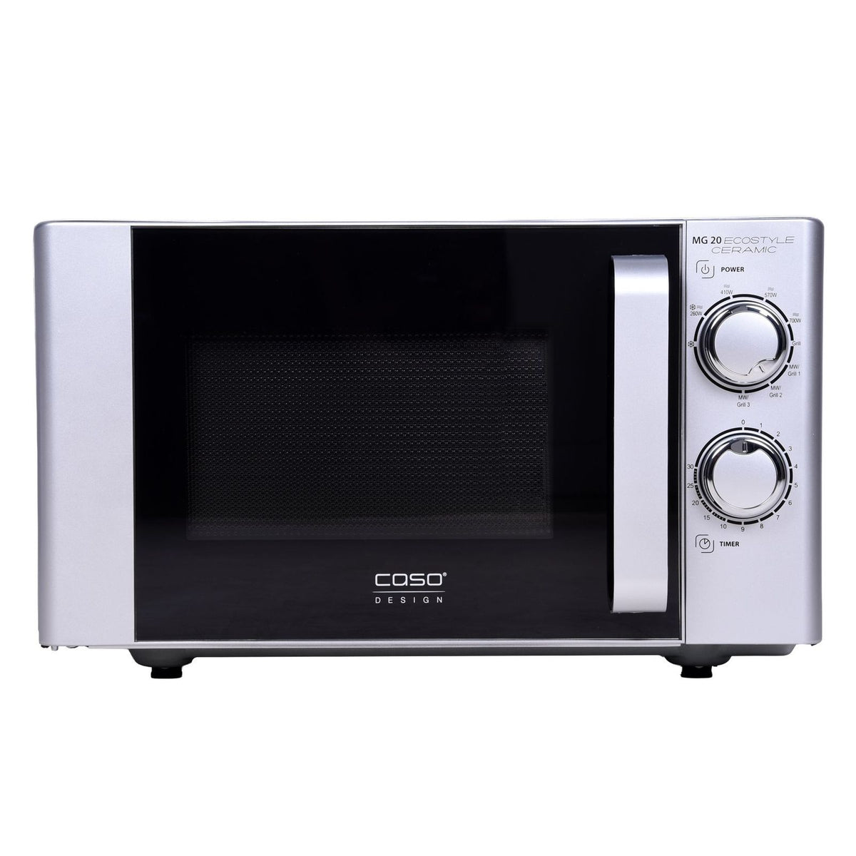 Produktbild Mikrowelle - Caso MG20 Ecostyle Ceramic Mikrowelle 20 Liter 700 Watt silber
