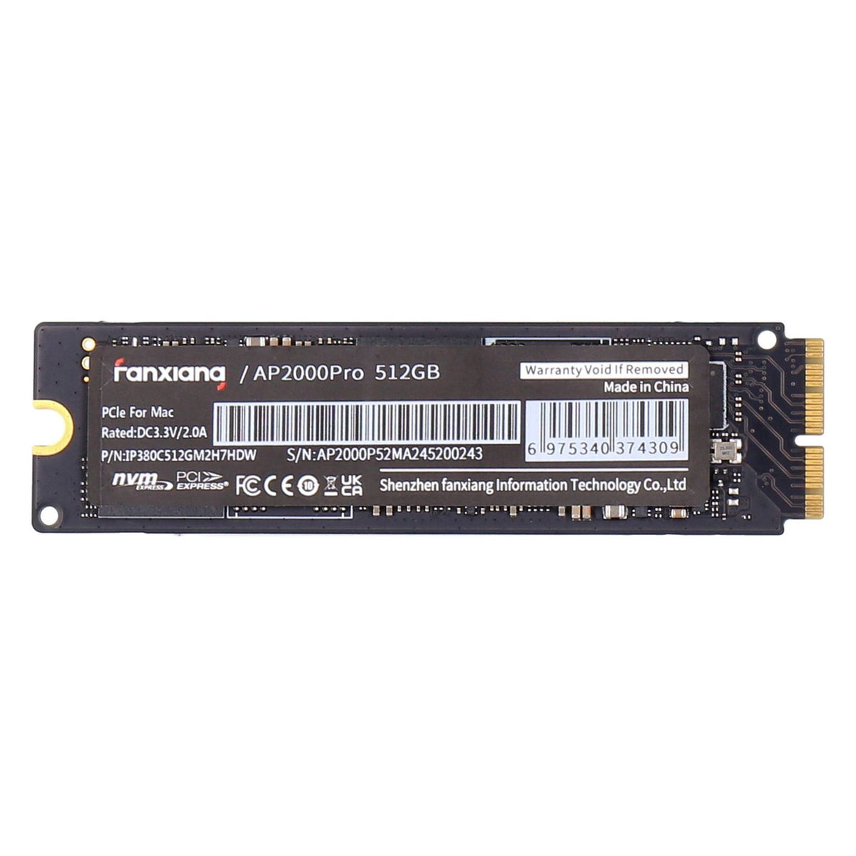 Fanxiang AP2000 Pro int. PCIe SSD für Mac 512GB – sehr gut