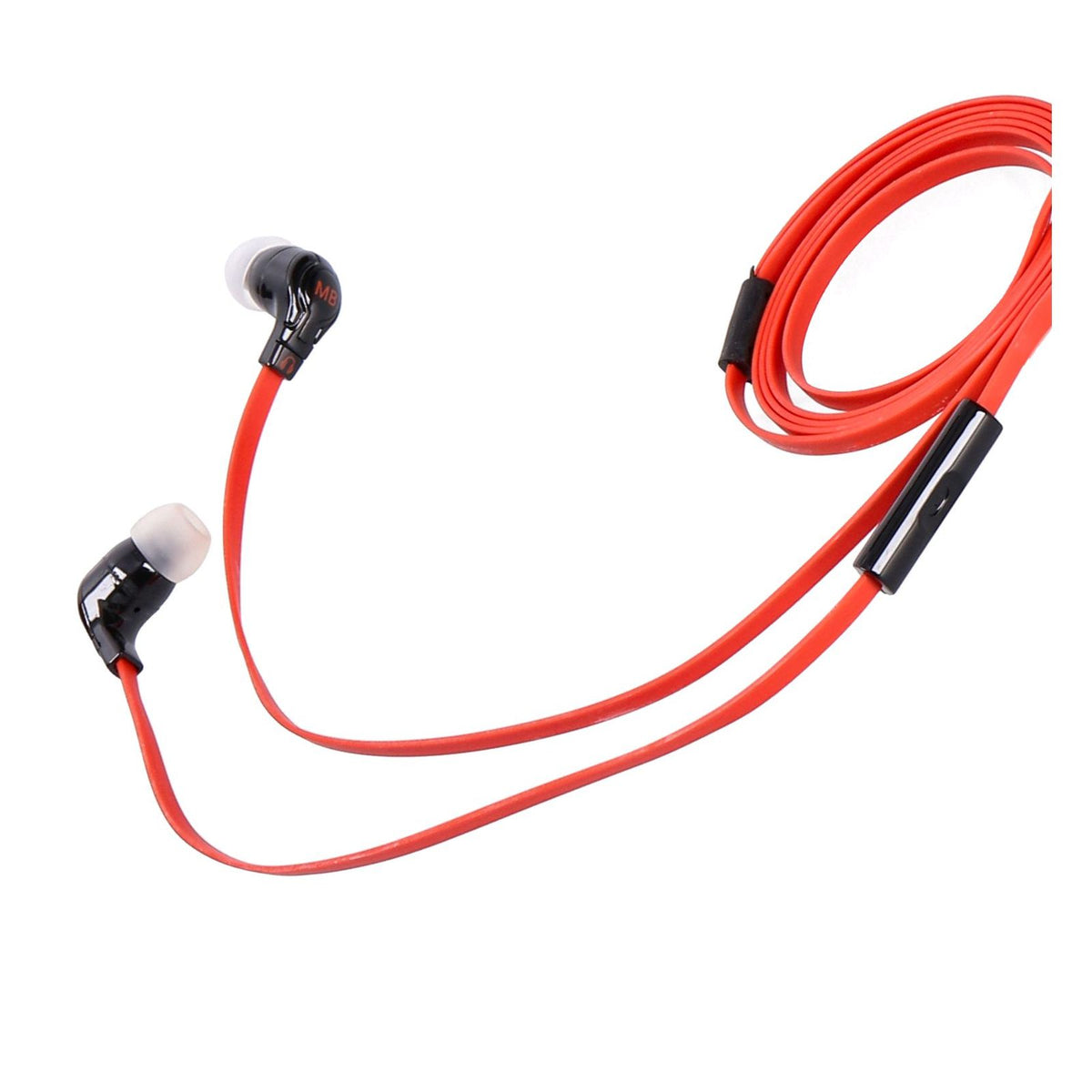 Produktbild In-Ear-Kopfhörer - MB In Ear Kopfhörer 3,5mm Klinke schwarz rot