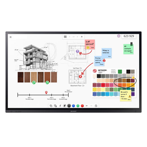 Produktbild LCD-Monitor - Sharp PN-LA652 Interaktiver Touchscreen Flachbildschirm 65" (165,1cm) LCD 4K Schwarz