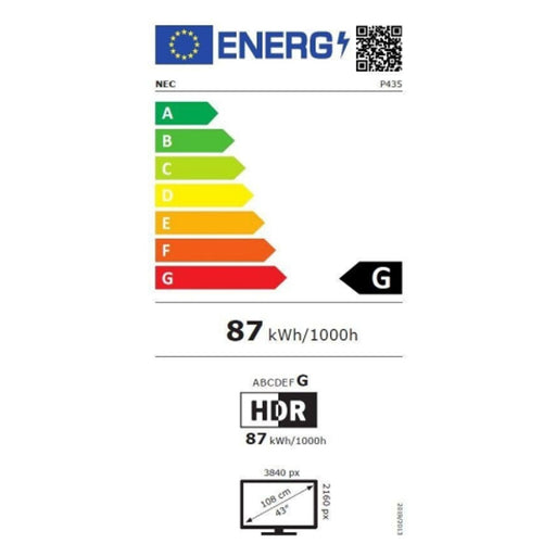 Produktbild LED-Monitor - NEC MultiSync P435 43 Zoll Display UHD