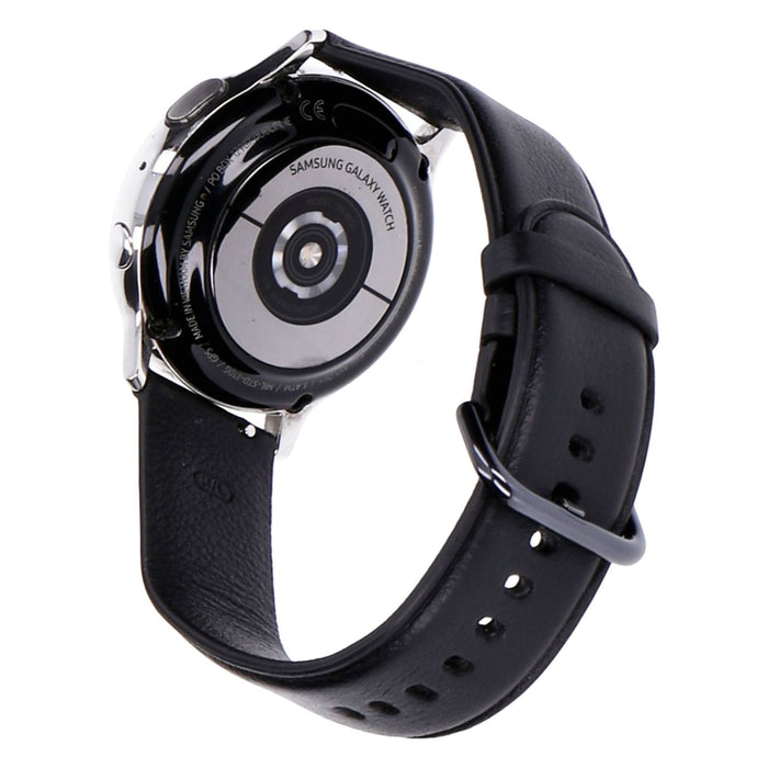 Samsung Galaxy Watch Active 2 R830 40mm Silver Edelstahlgehäuse Lederarmband Schwarz