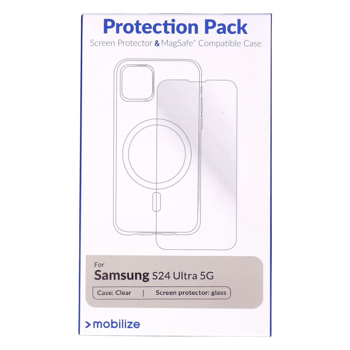 Produktbild Smartphone-Hülle - Mobilize Protection Pack Screen Protector & MagSafe Clear Case für Samsung Galaxy S24 Ultra
