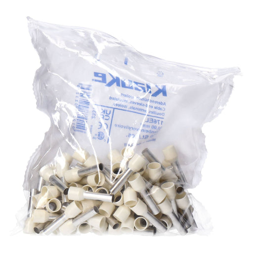 Produktbild Aderendhülsen - Klauke Aderendhülse 10mm² 176/EL Weiß 100 Stk.