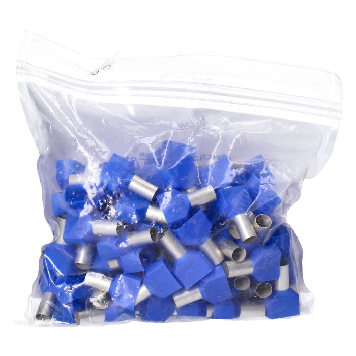 Klauke Zwillings-Aderendhülse 2x 16mm² isol. 87714 Blau 100 Stk.