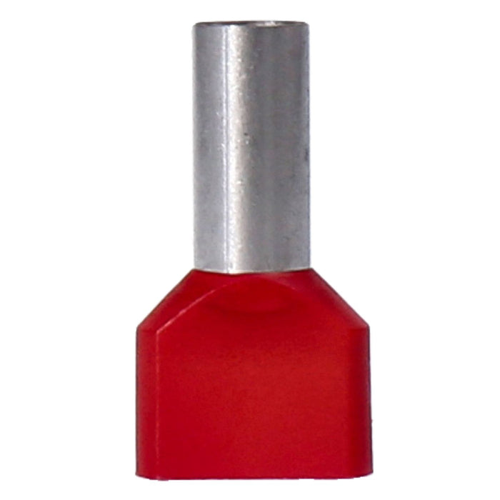 Klauke Zwillings-Aderendhülse 2x 10mm² isol. 87614 Rot 100 Stk.