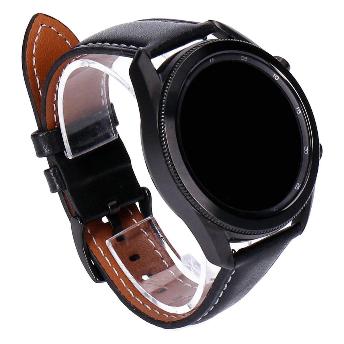 Produktbild Smartwatch - Samsung Galaxy Watch3 45mm Titanium Mystic Black Titaniumgehäuse Schwarz, Edelstahlarmband Schwarz