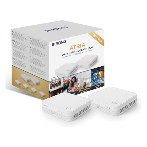 Produktbild WLAN-Repeater - Strong Atria Wi-Fi Mesh Home Kit 1200 WLAN- Verstärker Extender 2.4 7 5 GHz Weiß