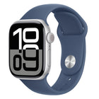 Apple Watch Series 10 GPS 42mm Silber Aluminiumgehäuse, Sportarmband Denim Gr. S/M